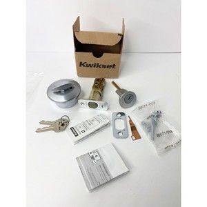 Kwikset 660 26D Single Cylinder Deadbolt Satin Chrome, 96600-576